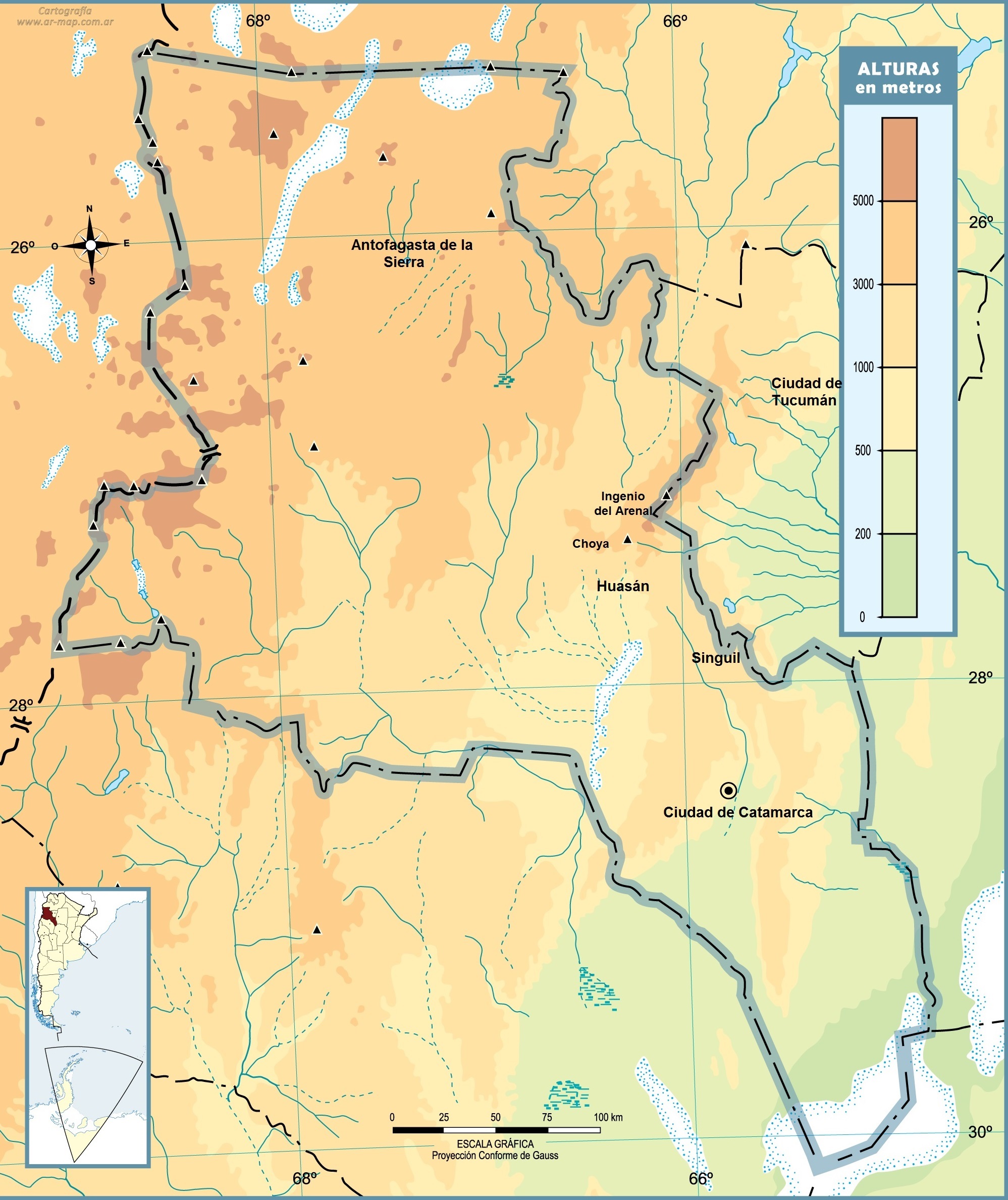 Mapa 1: Ubicación aproximada de las propiedades del Mayorazgo  vinculadas