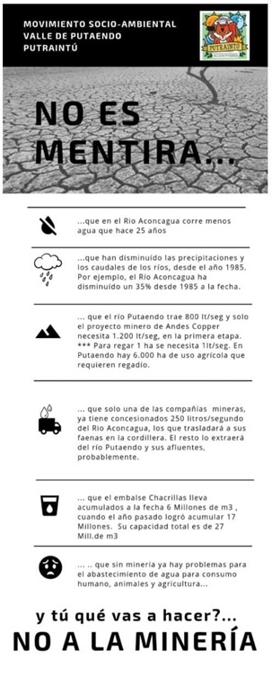 Figura  2. Infografía difundida por el Movimiento Socioambiental Putraintú