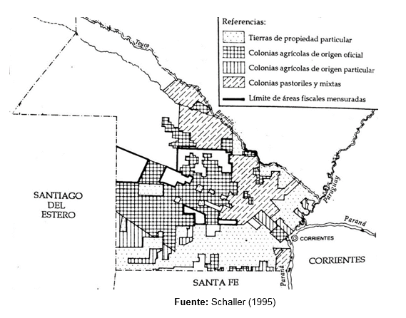Distribución de la tierra en la provincia del Chaco hacia 1960