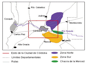 Áreas bajo riego del Cinturón Verde en 1987