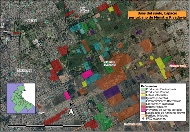Usos del suelo, Espacio periurbano de Ministro Rivadavia (2023)